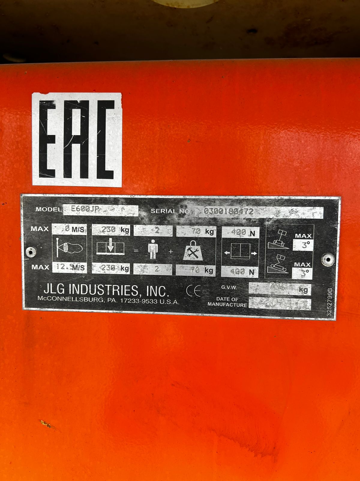 JLG E 600 JP loading=